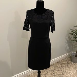 Black bodycon with lace detail/ arms